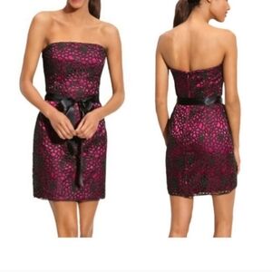 Adrianna Papell Spaghetti Straps Lace Cocktail Mini Dress Size 14 NWT